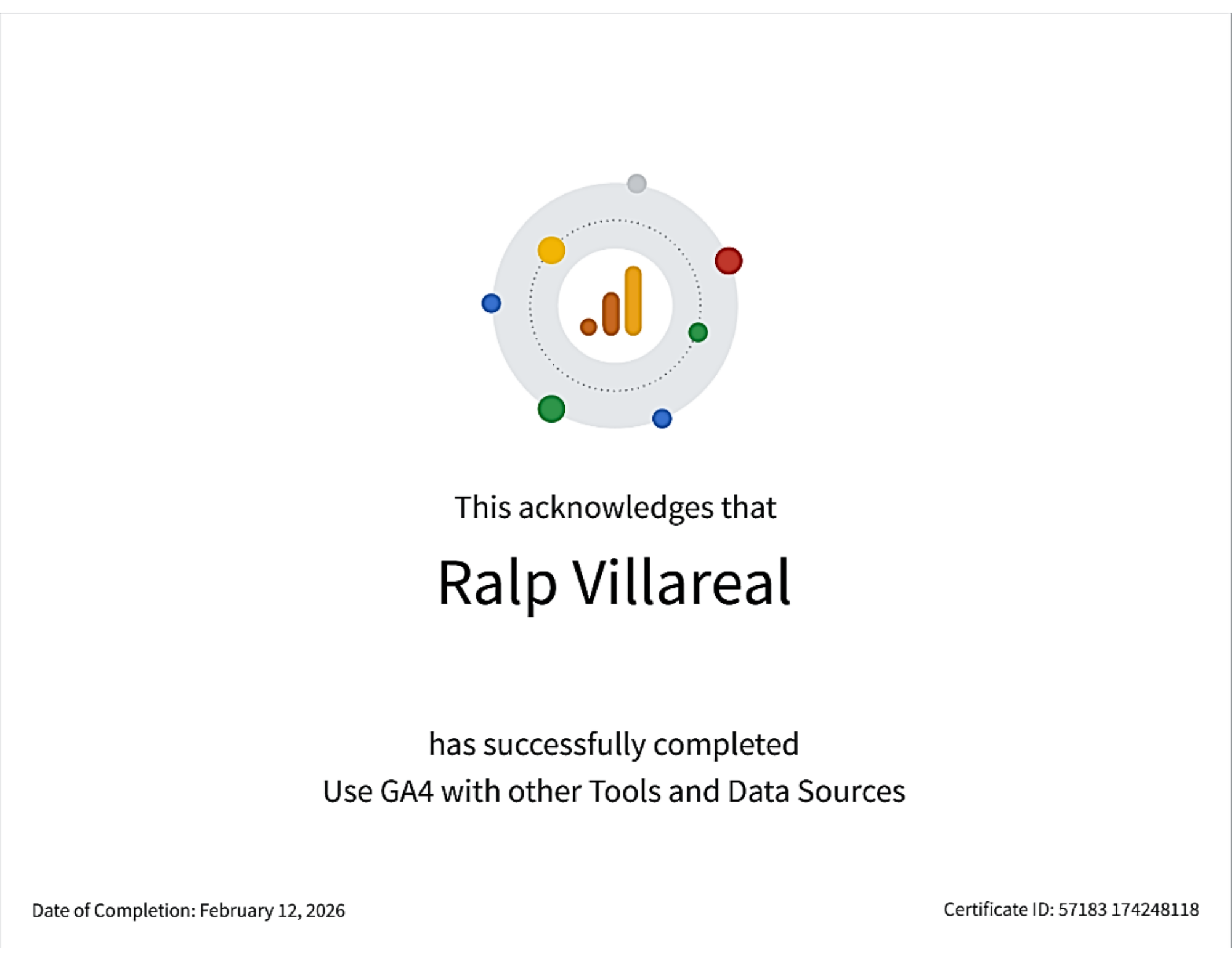 GA4 Use of Tools and Data Sources