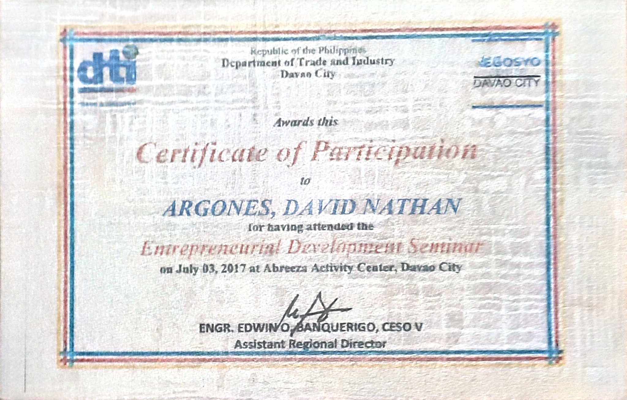 Entreprenurial Development