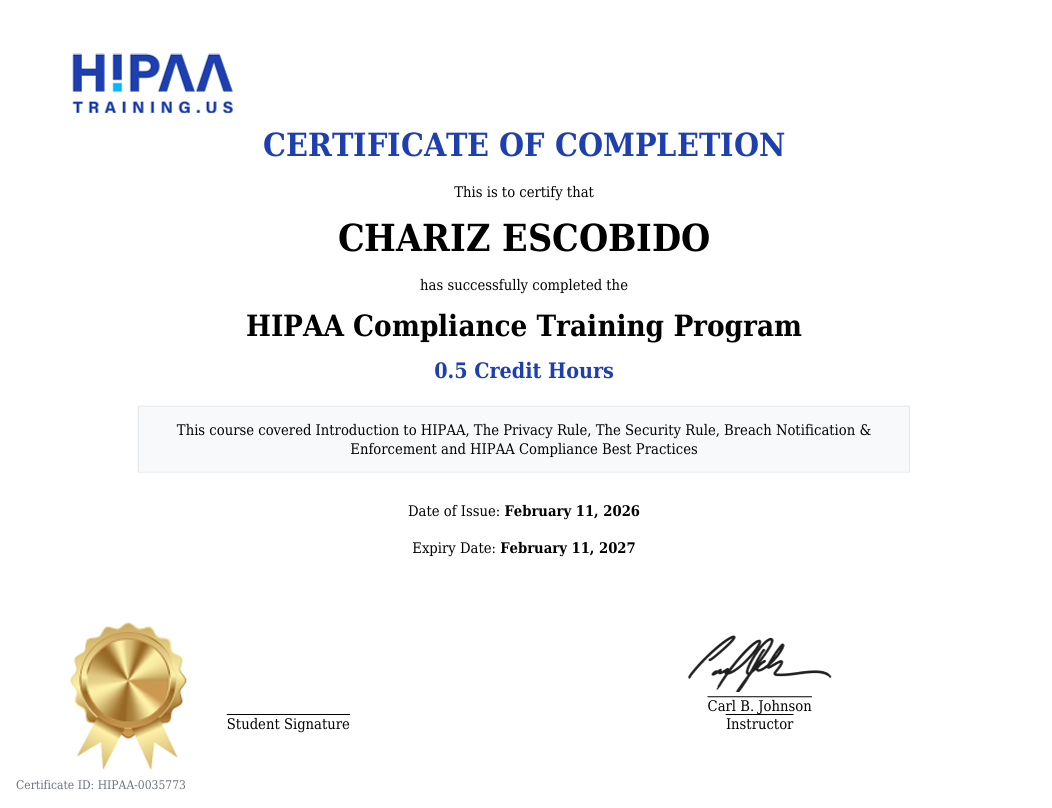 HIPAA Compliance Training