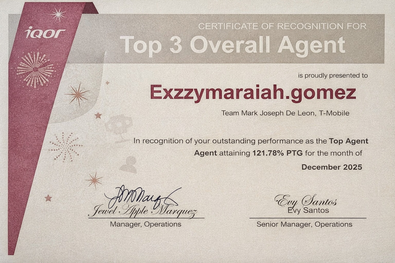 Top 3 Overall Agent