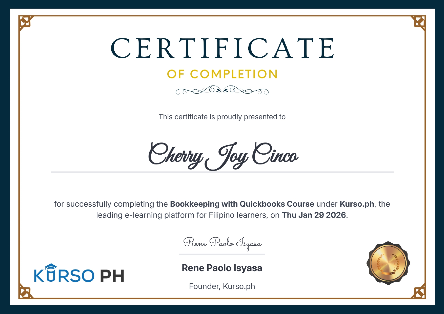 Bookkeeping with QuickBooks Certification