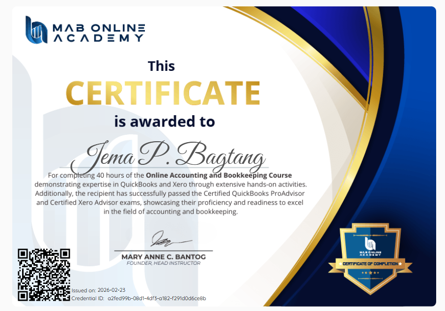 Online Accounting & Bookkeeping Course