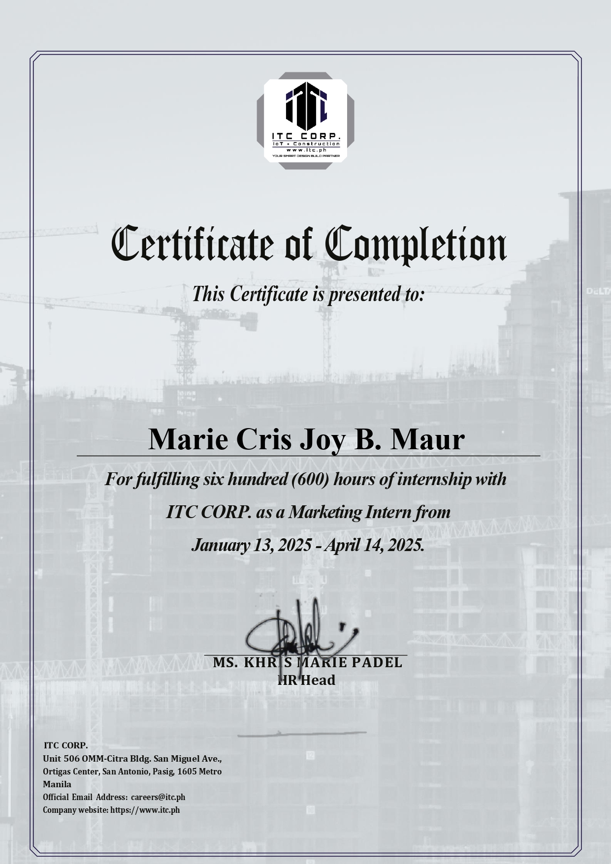 Marketing Intern - COC