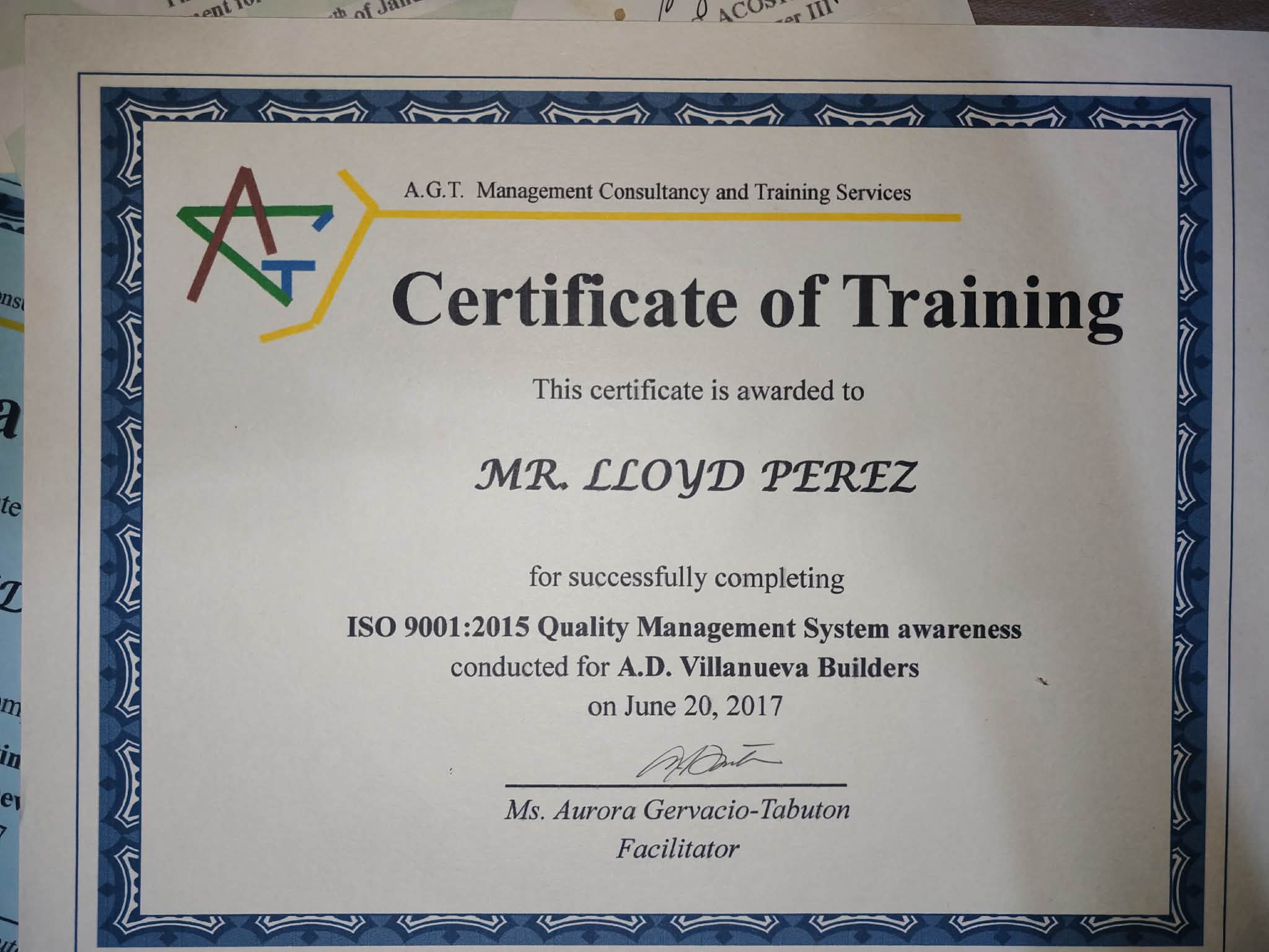 ISO 9001:2015 Certificate