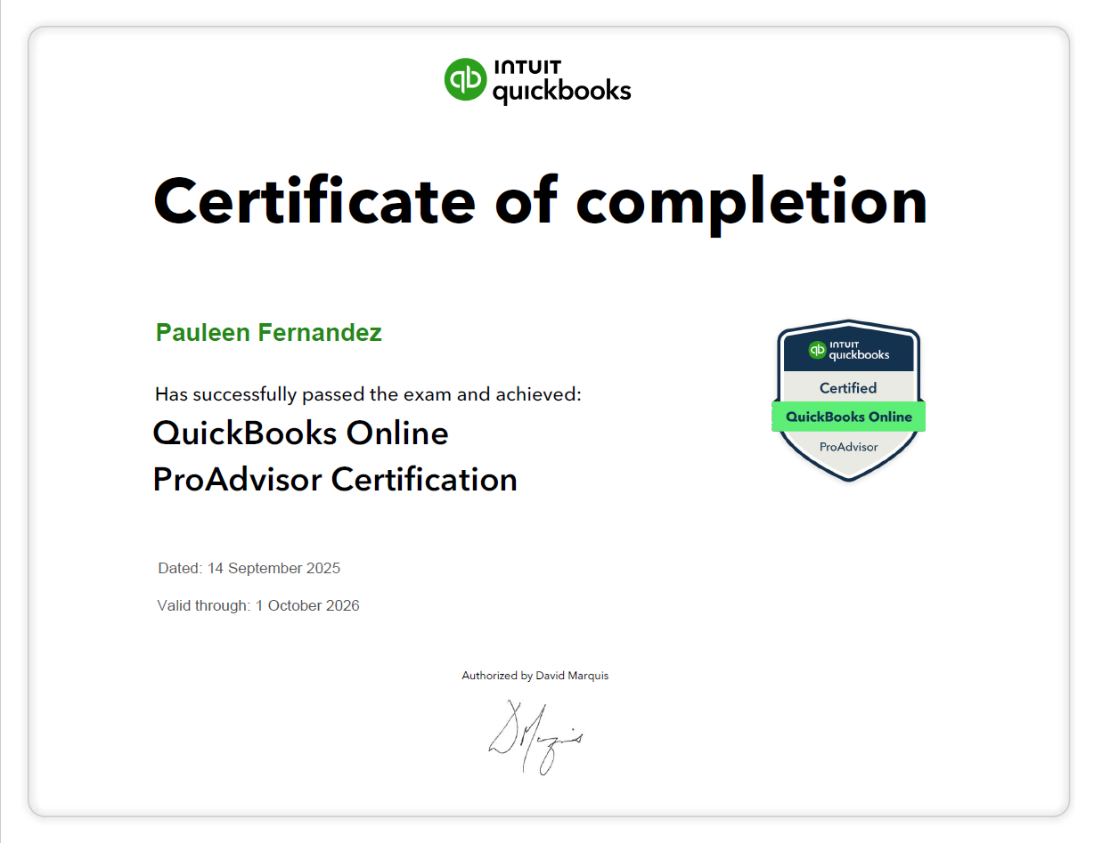 QuickBooks Online ProAdvisor