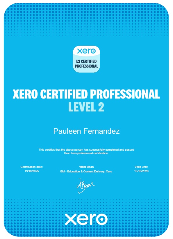 Xero Certified Professional L2