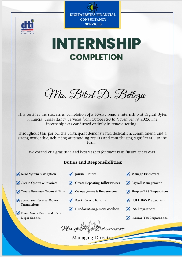 Xero Internship Cert.