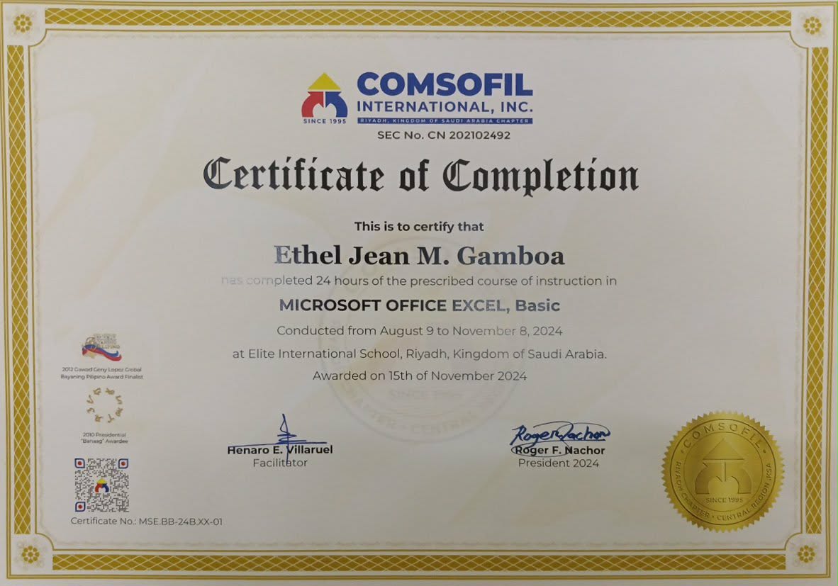 Microsoft Office Excel