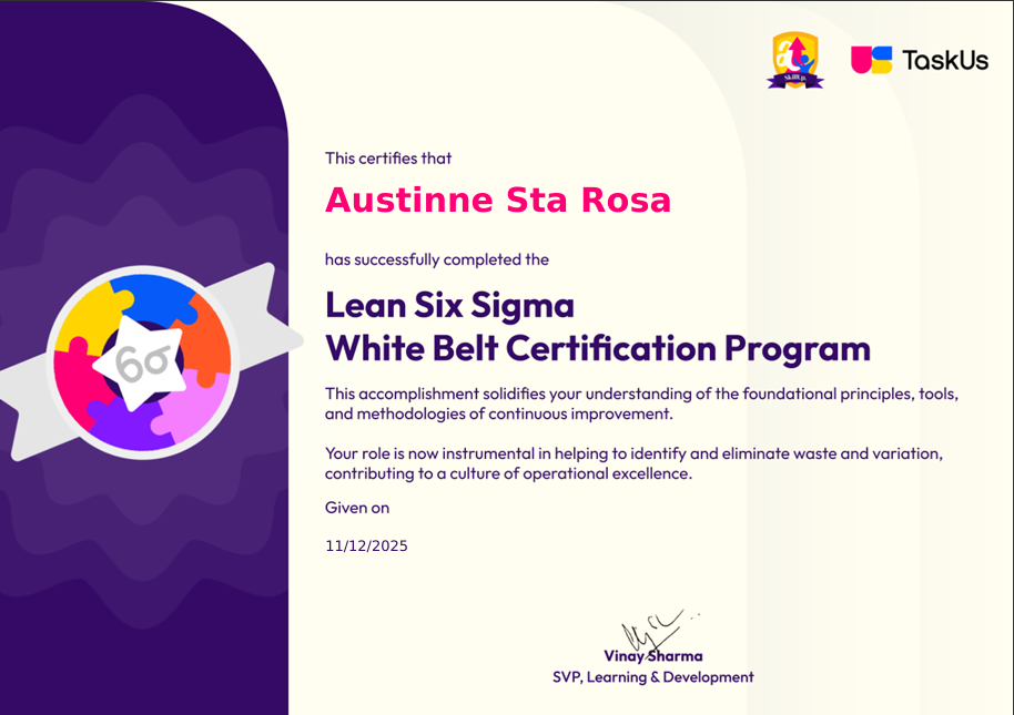 Lean Six Sigma White Belt