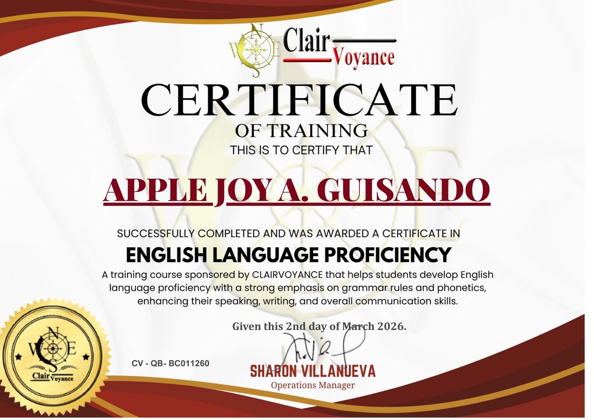 English Language Proficiency