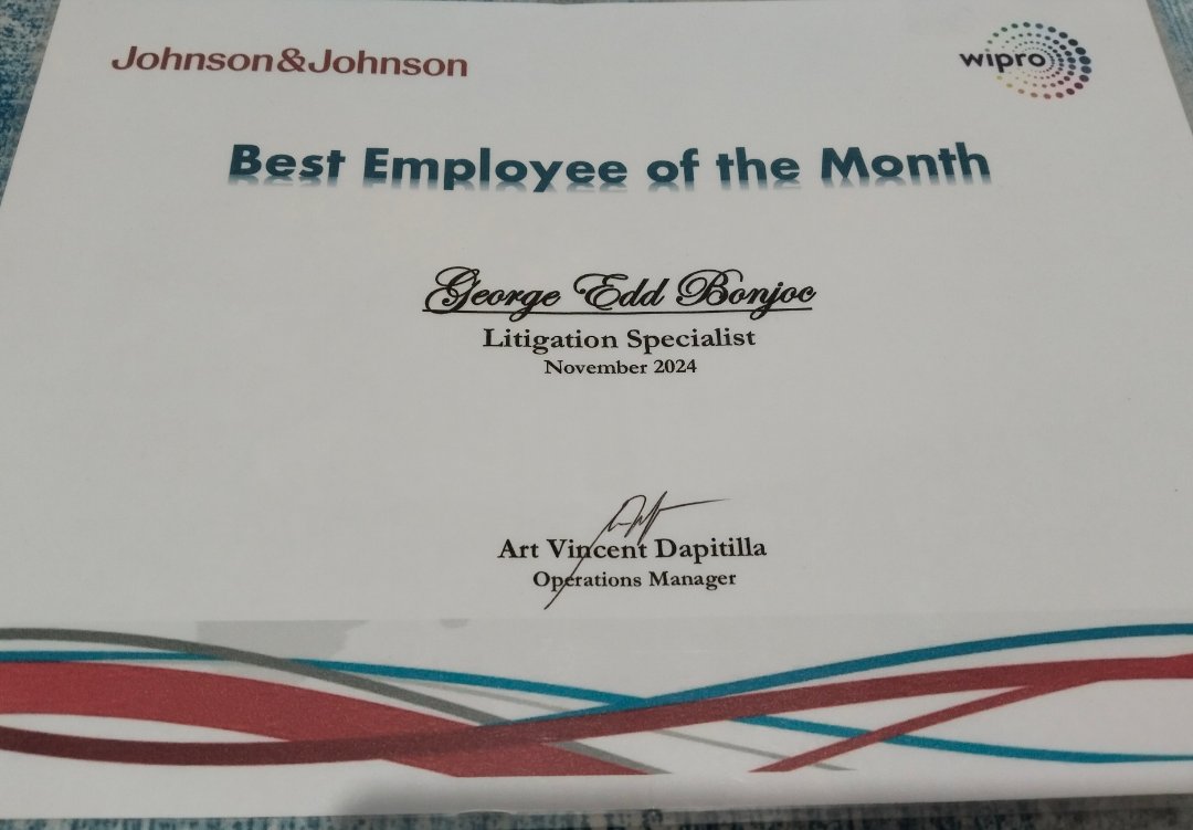 Best Employee of the Month Nov 2024