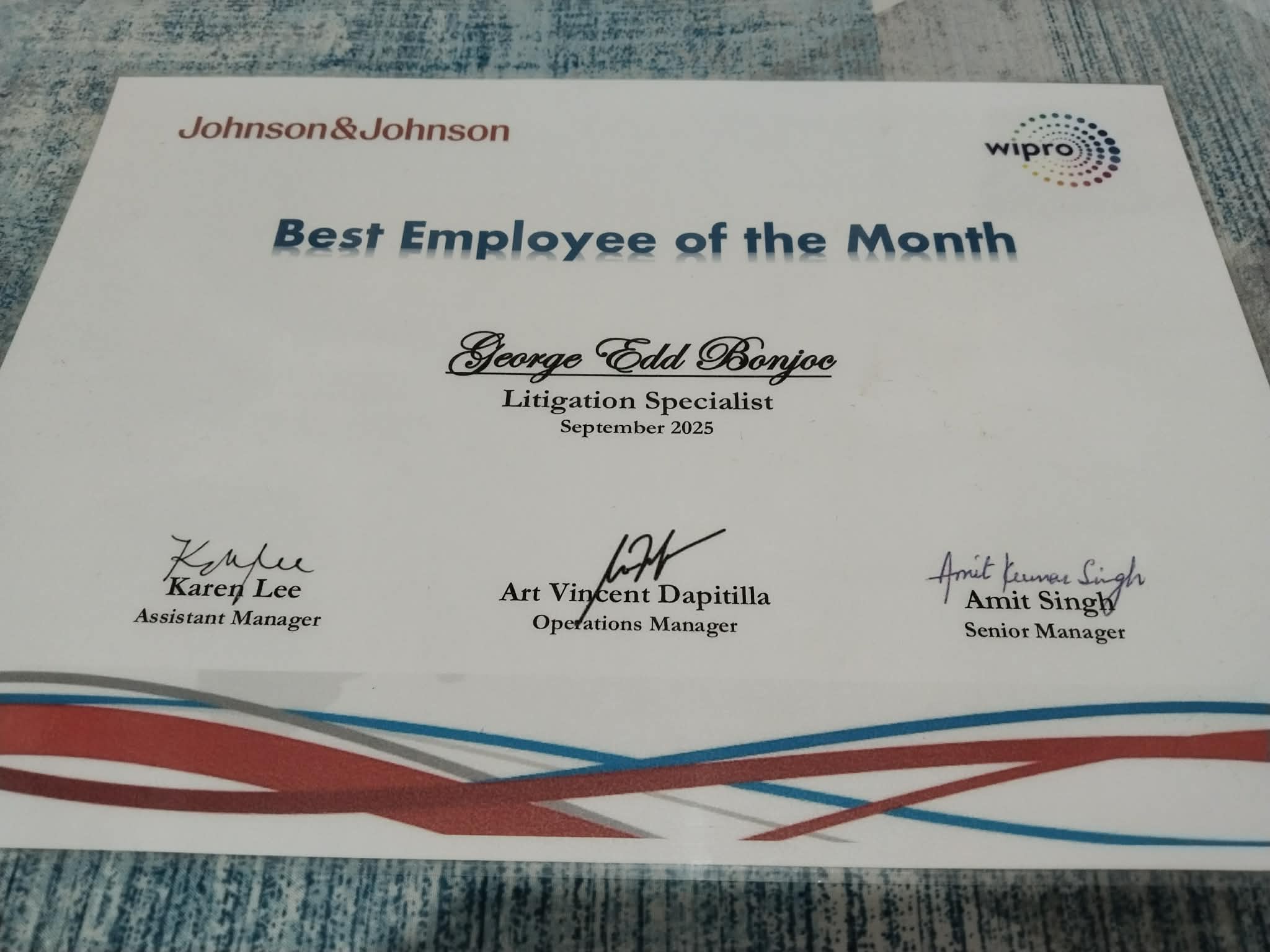 Best Employee of the Month Sept 2025