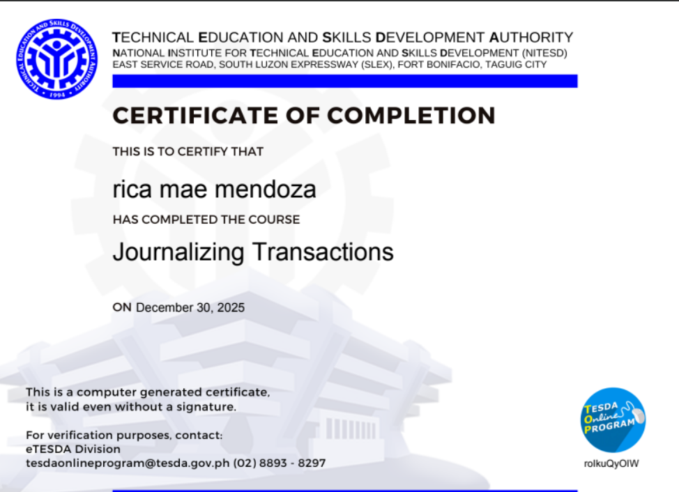 TESDA_ Journalizing Transactions