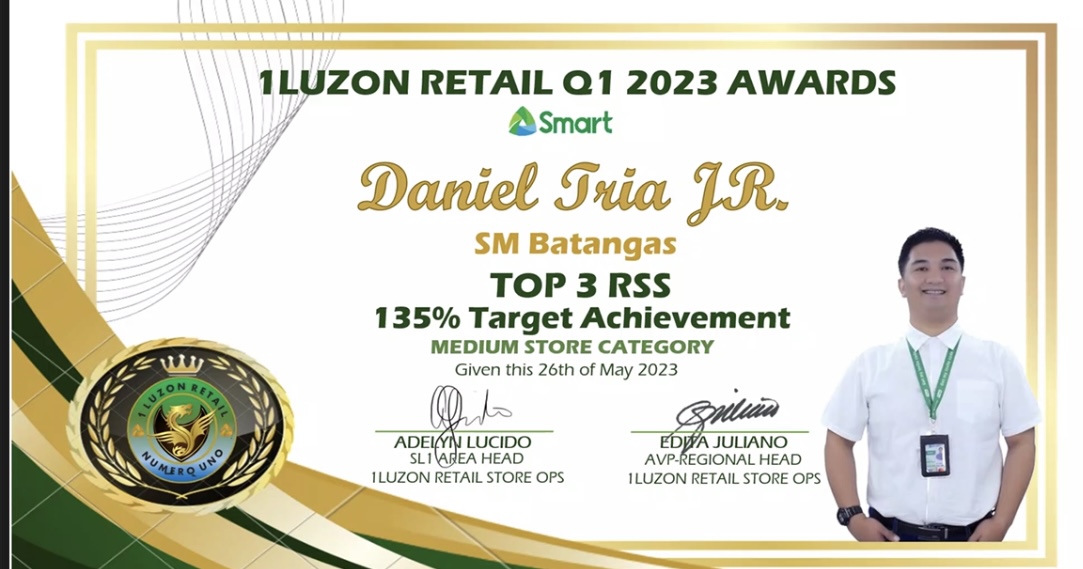 Top 3 Retail Store Specialist on SMART Communications, Inc..