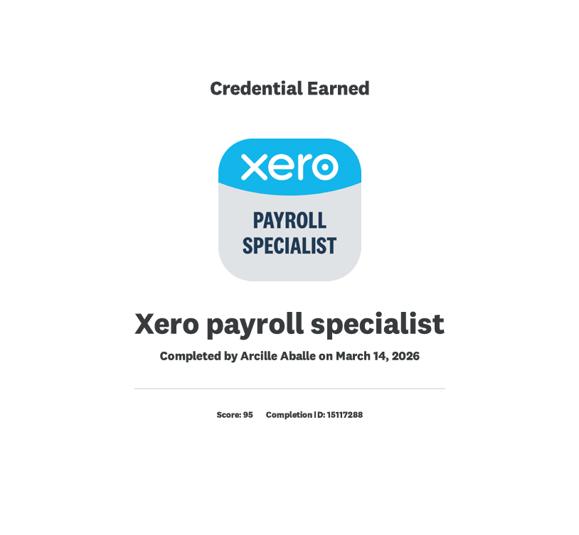 Xero Payroll Specialist