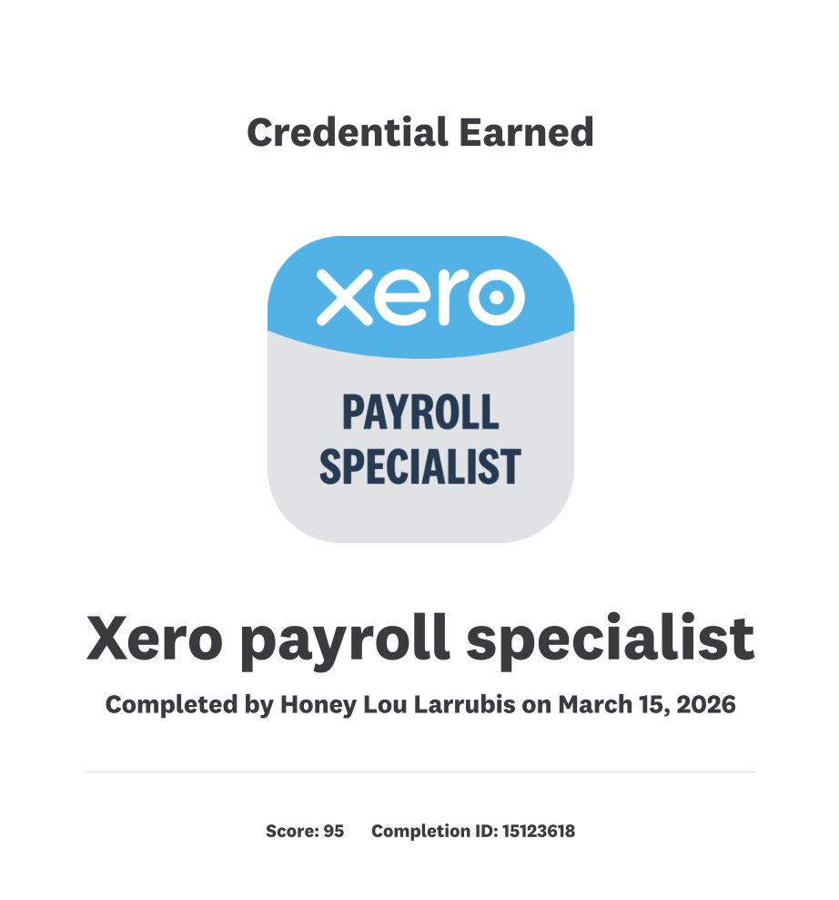 Xero Payroll Specialist