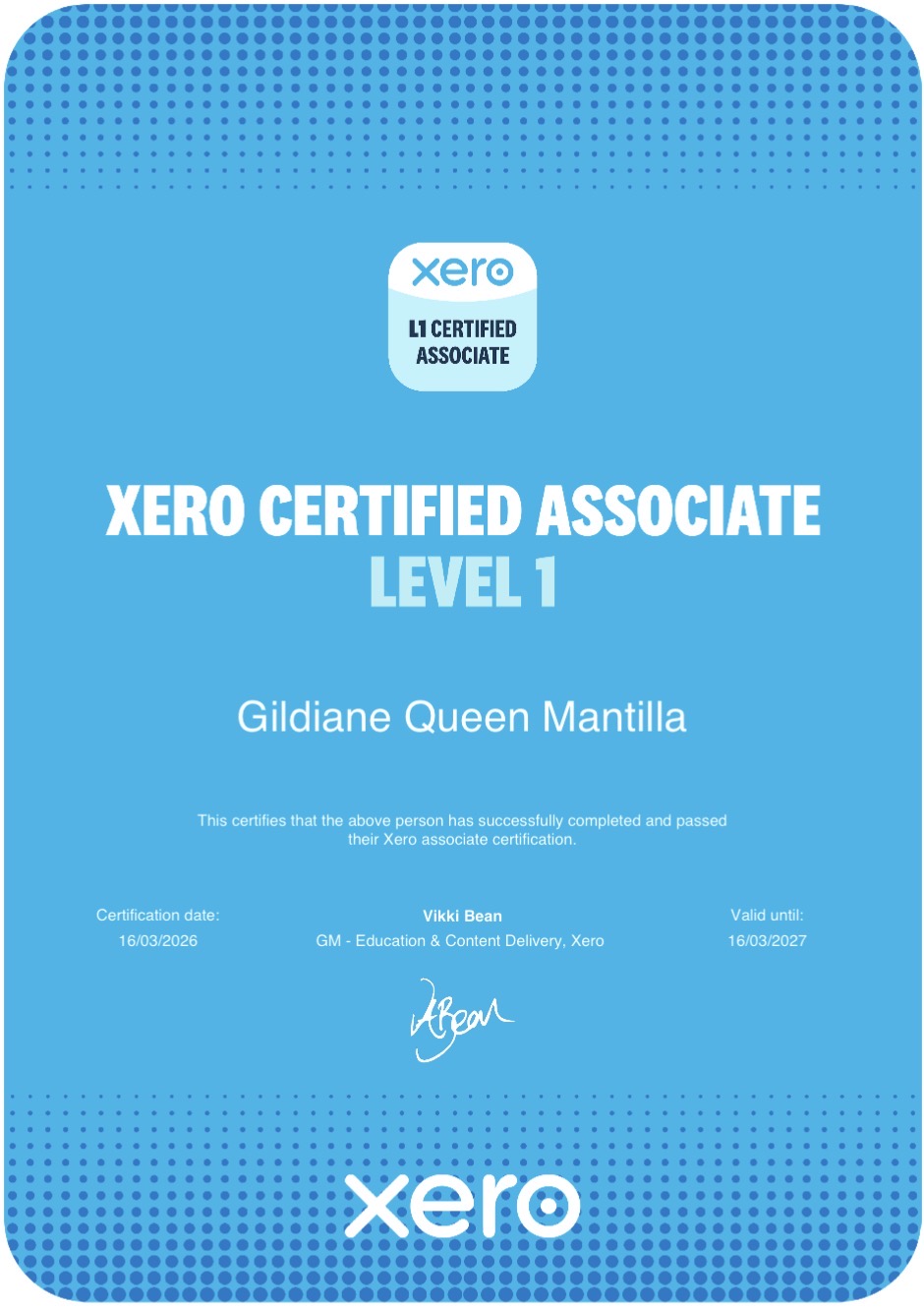 Xero Certified Associate