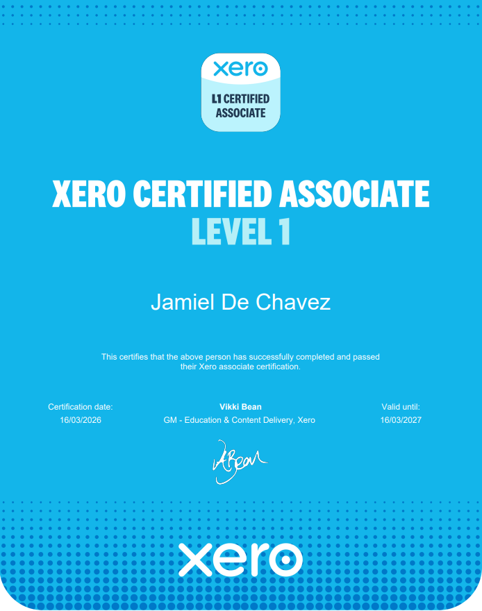 XERO CERTIFIED ASSOCIATE