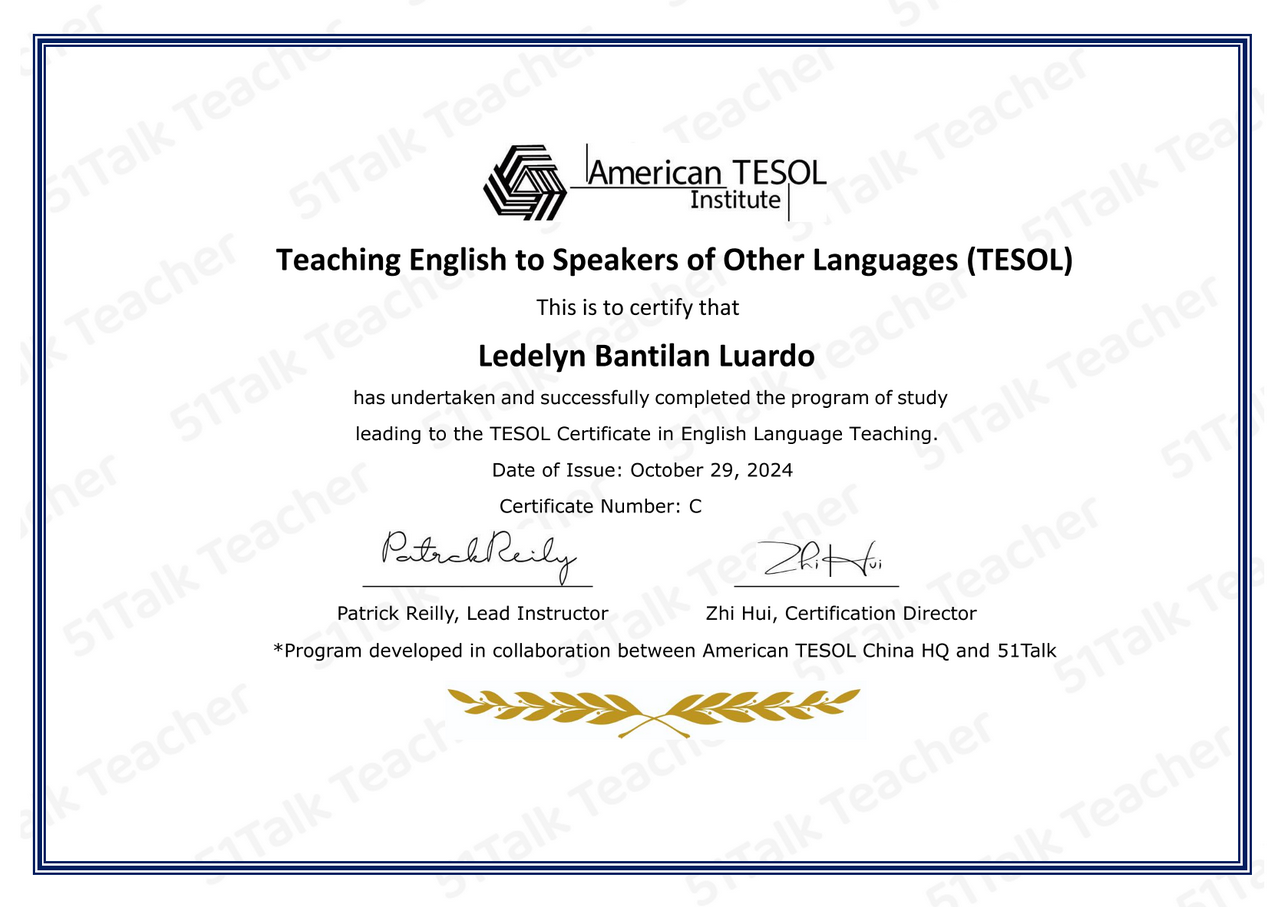 Teaching English to Speaker of Other Languages