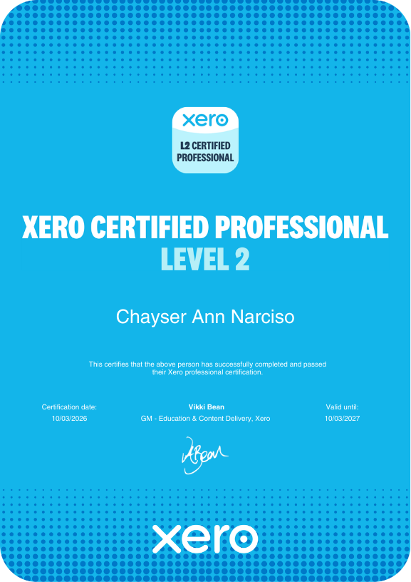 Xero Certified Associate Level 2