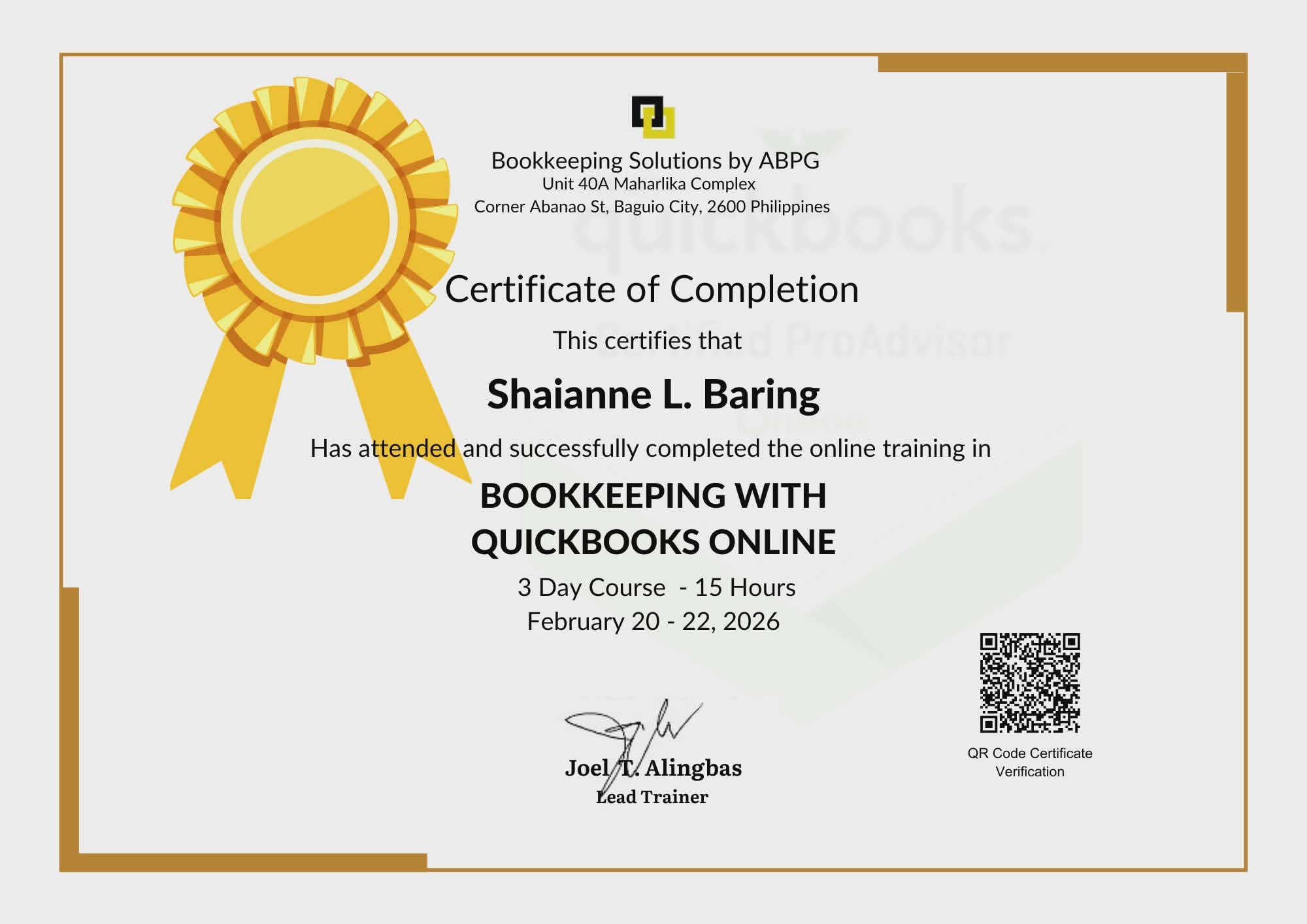 BOOKKEEPING WITH QUICKBOOKS ONLINE TRAINING