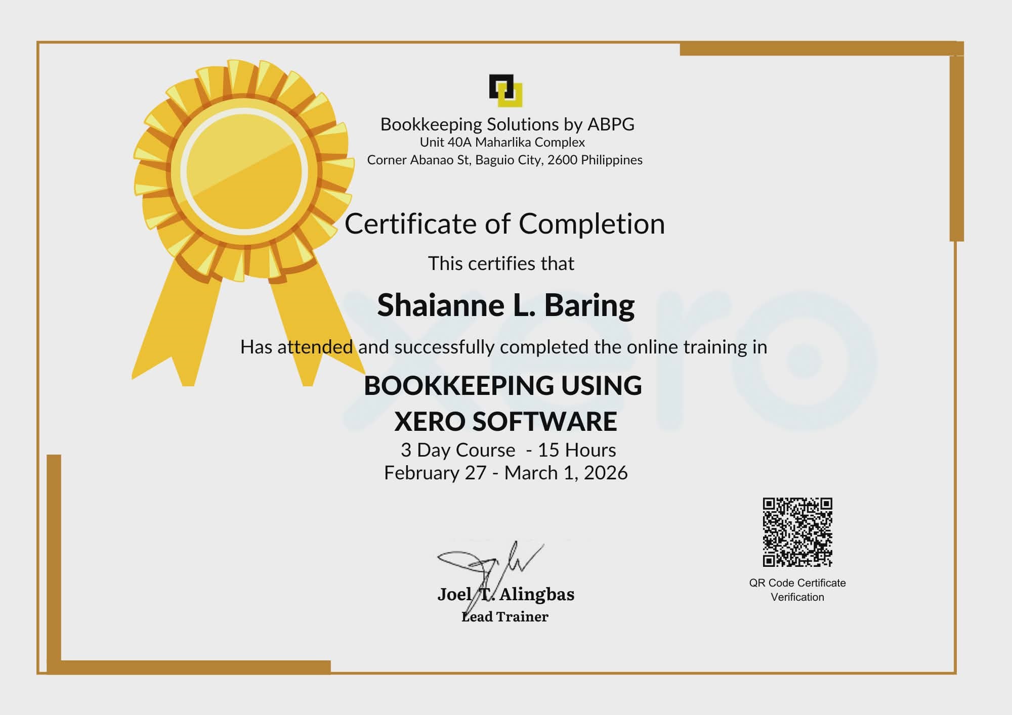 BOOKKEEPING USING XERO SOFTWARE TRAINING