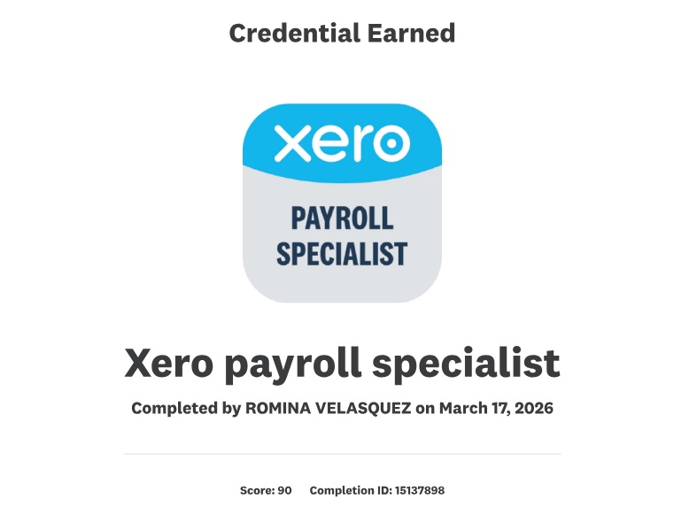 XERO PAYROLL SPECIALIST