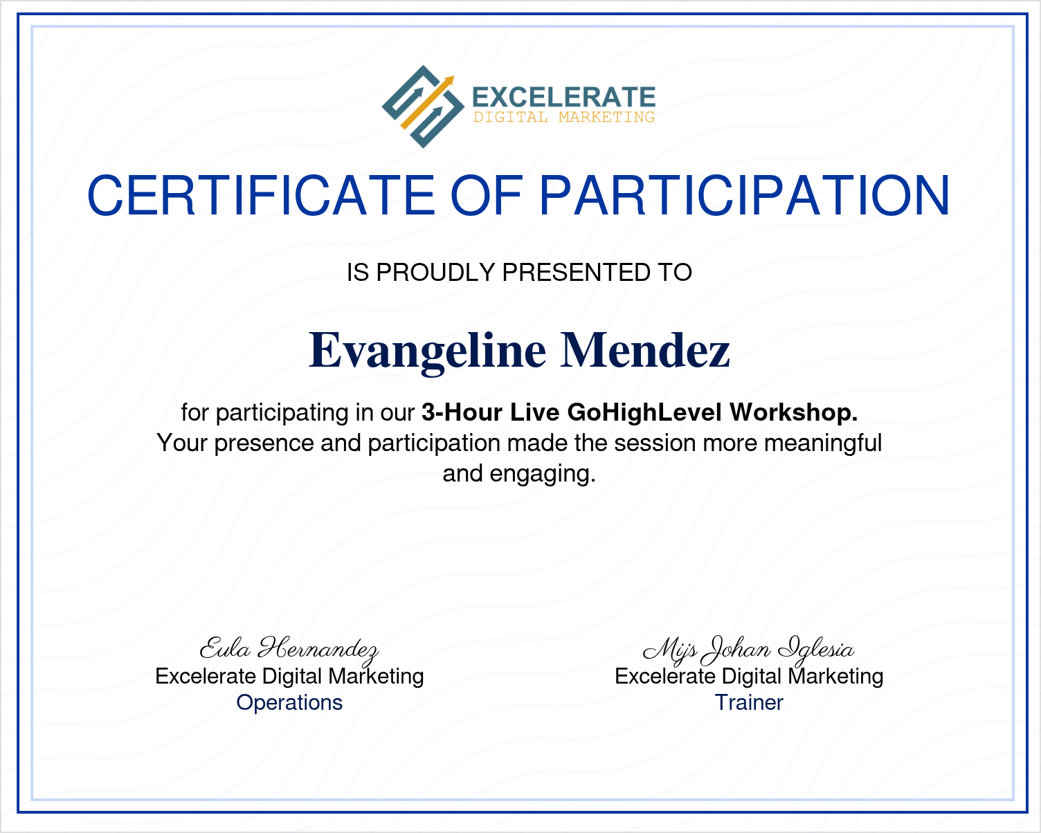 GHL Workshop