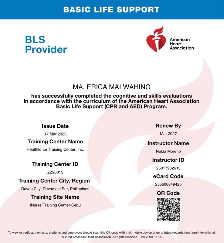 Basic Life Support (CPR & AED)