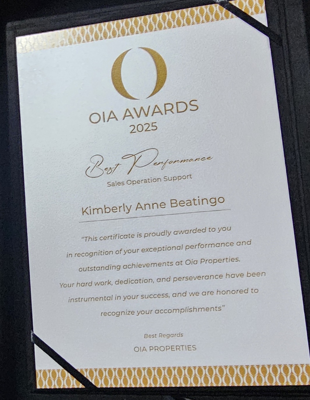 Best Performance Sales Operation Support 2025