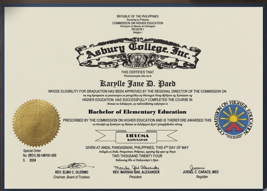 COLLEGE DIPLOMA