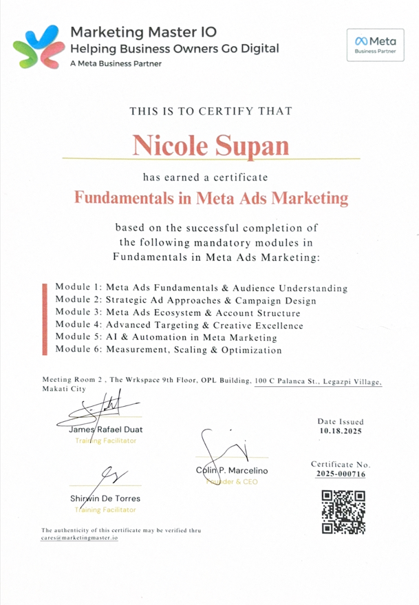 Fundamentals in Meta Ads Marketing