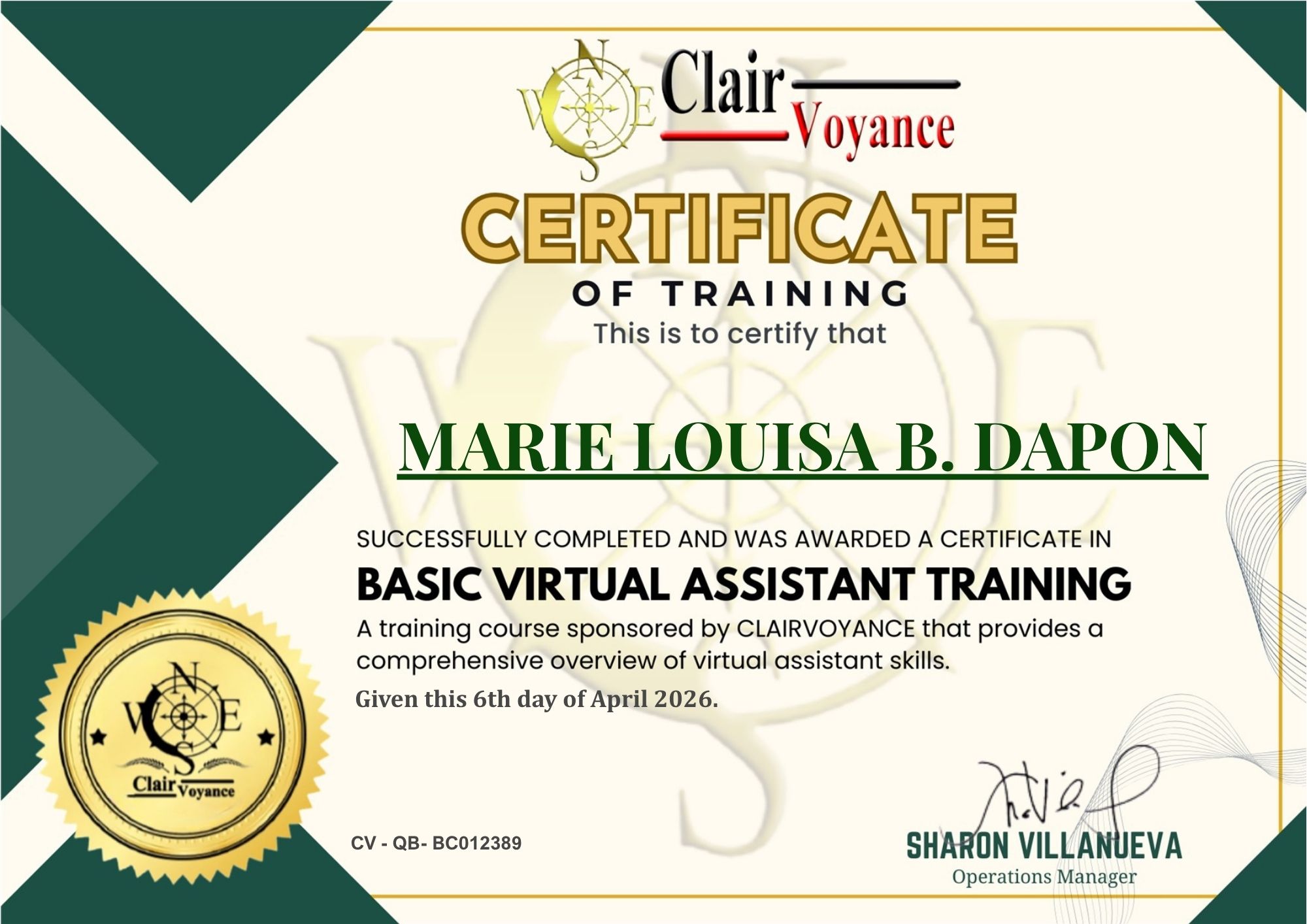 Basic Virtual Assistant Training