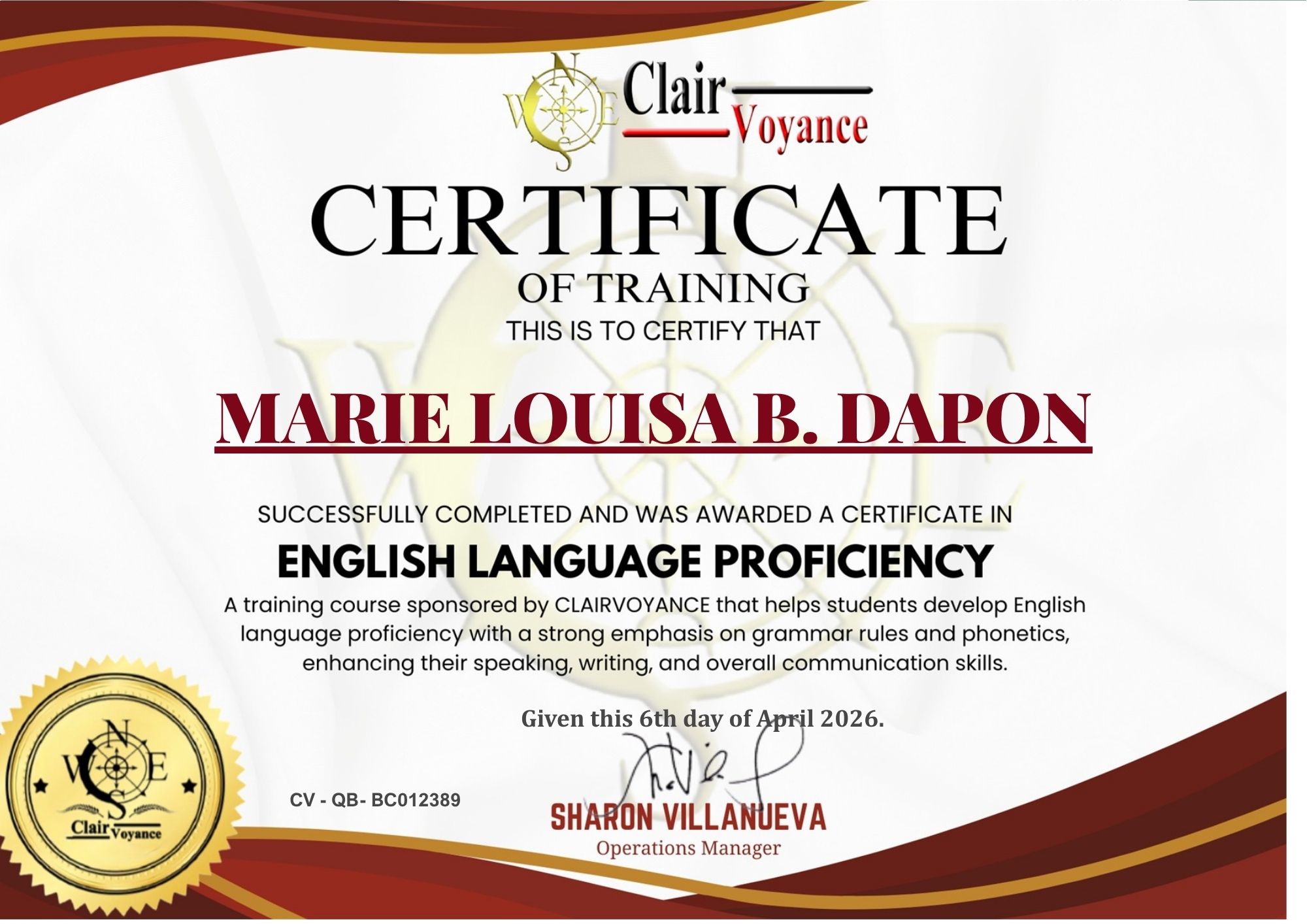English Language Proficiency
