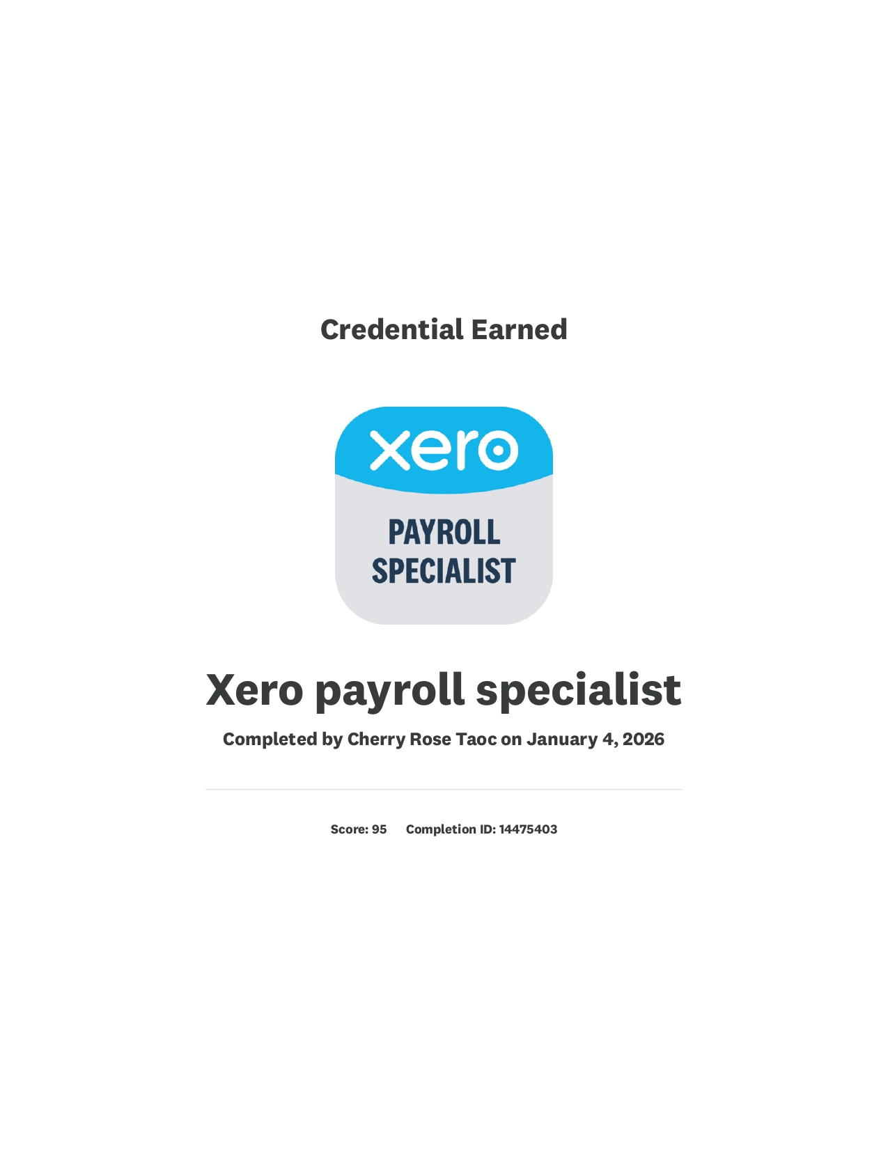 Xero Payroll Specialist