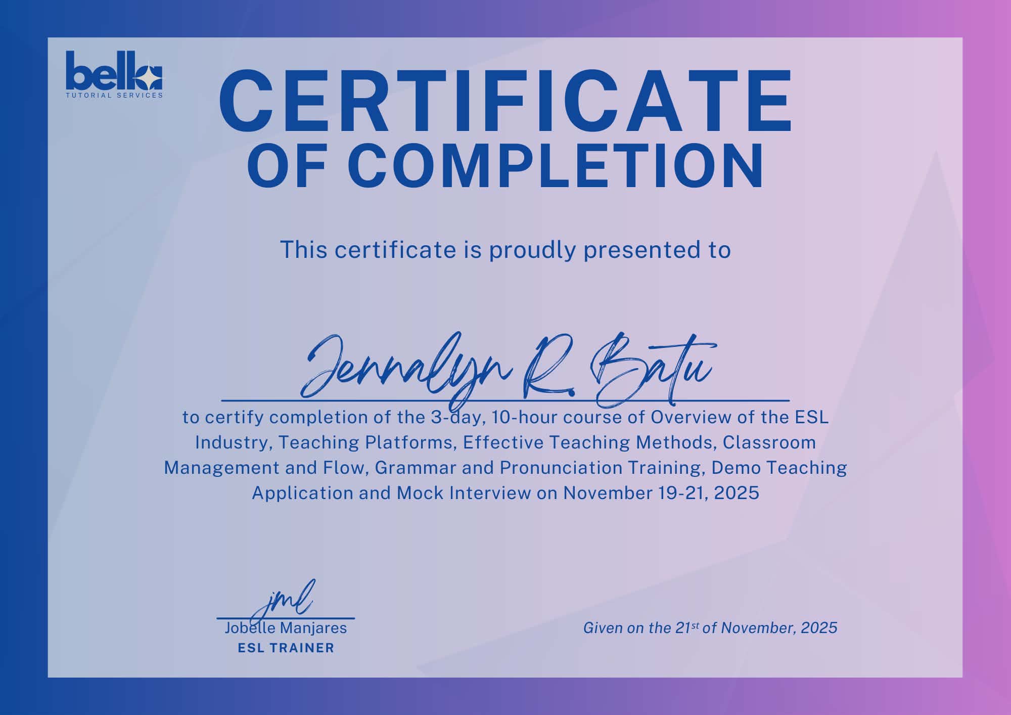 ESL Training