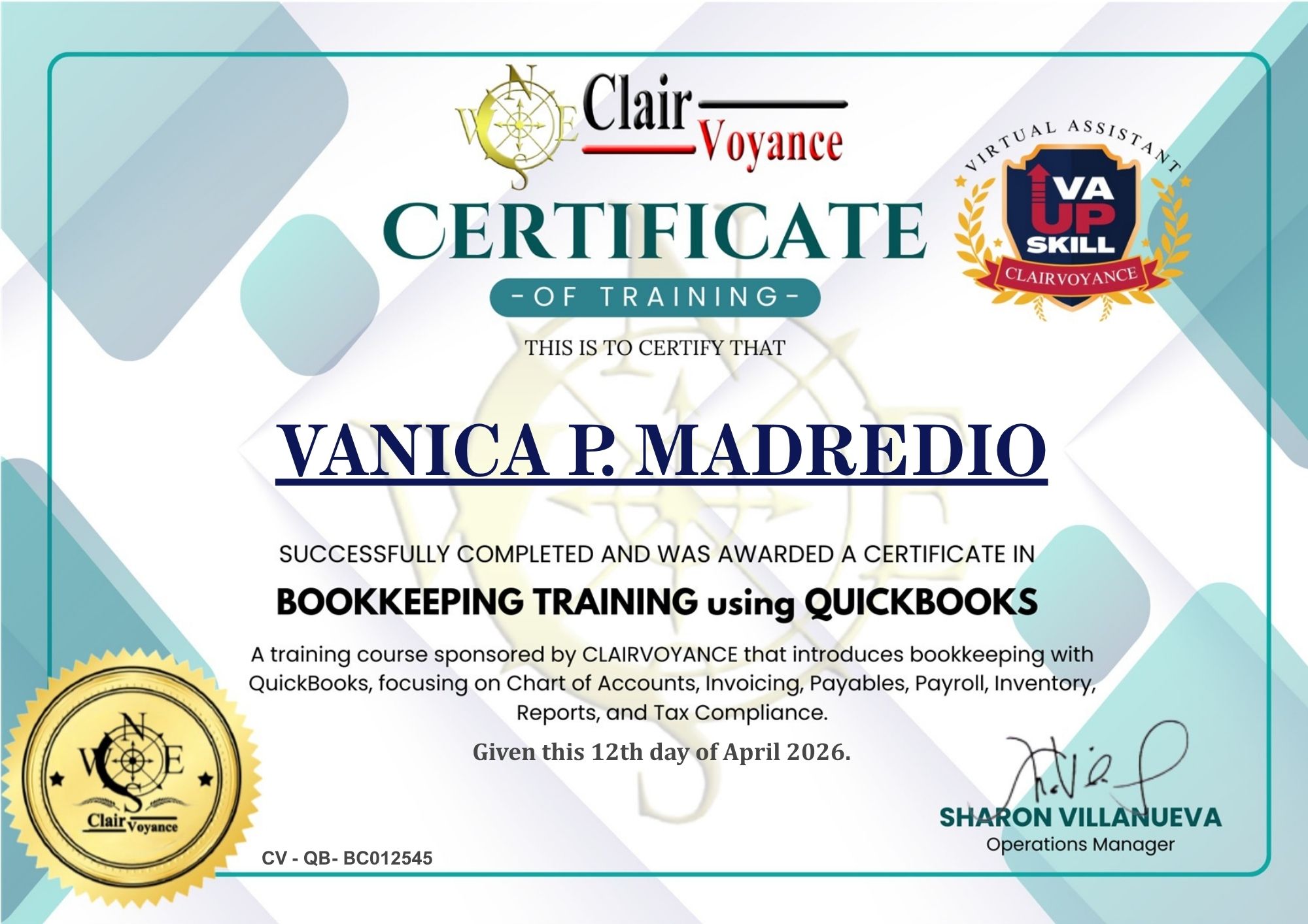 Bookkeeping Training using Quickbooks