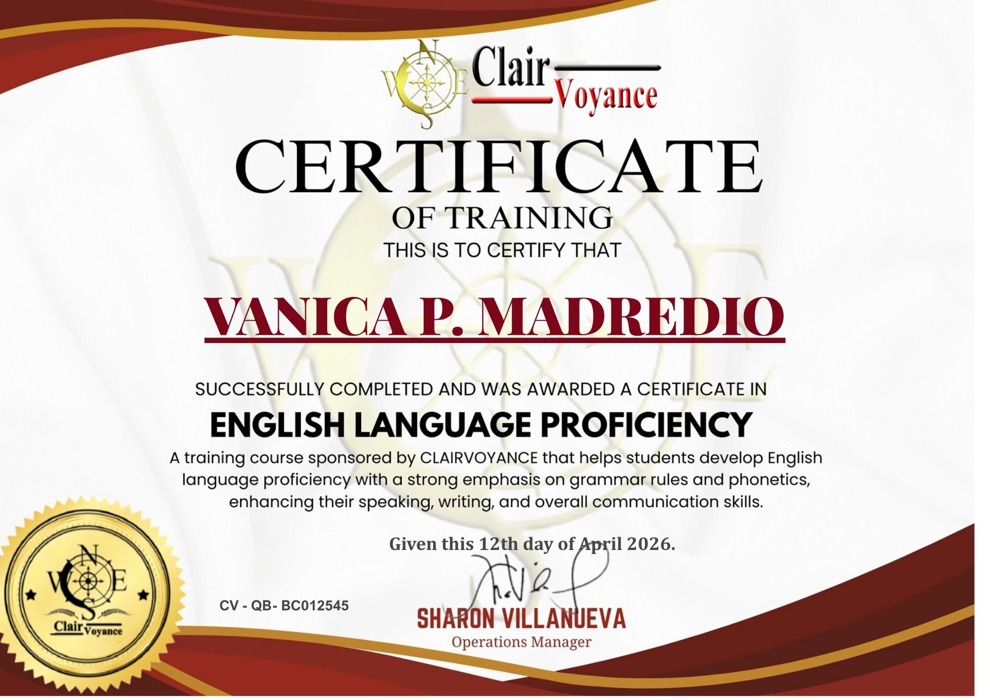 English Language Proficiency
