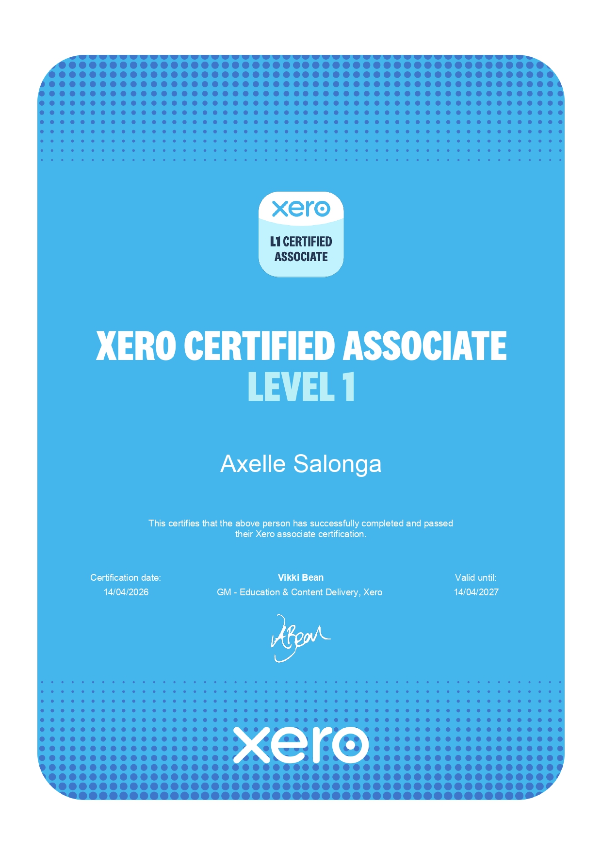 Xero Certified Associate