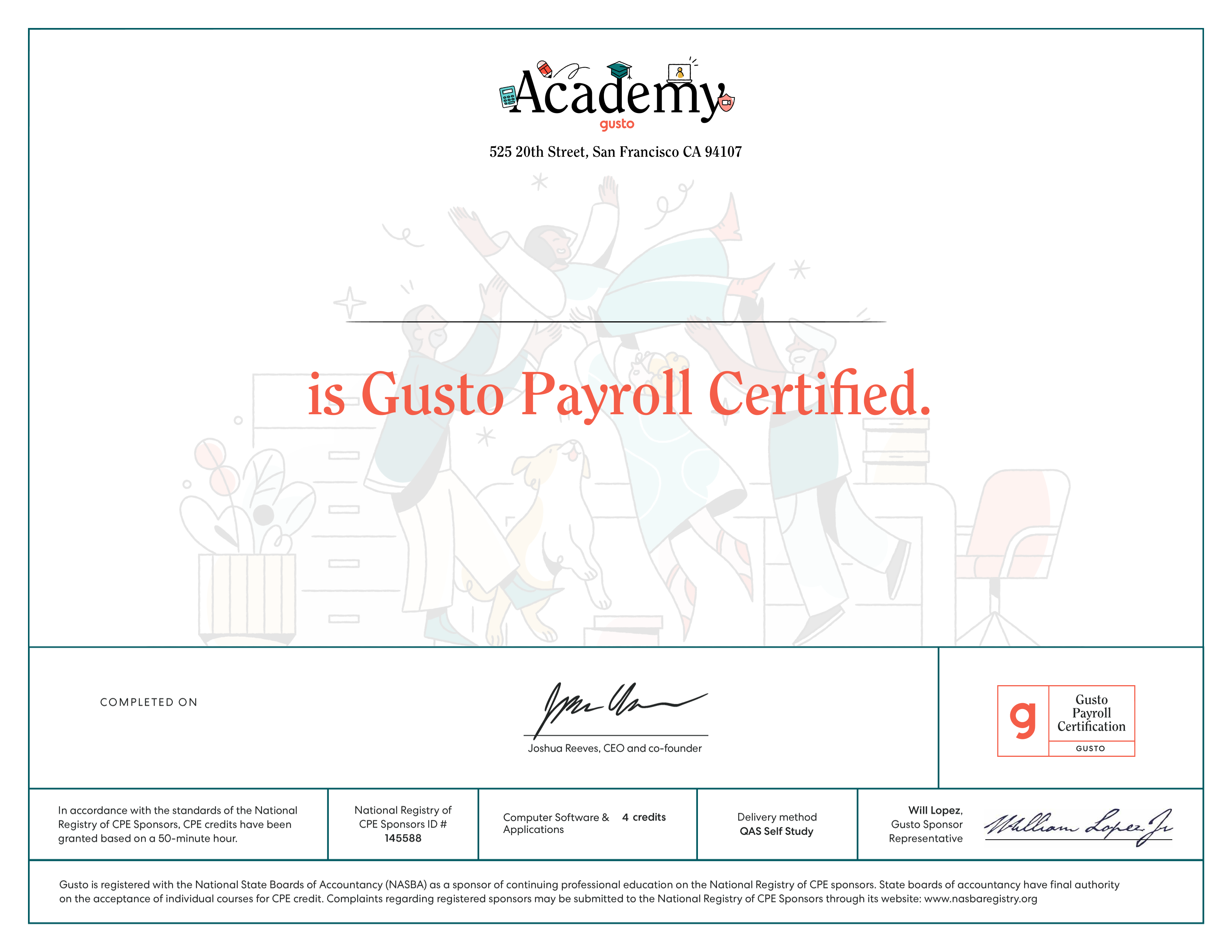 Gusto Payroll Certification