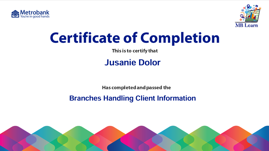 Handling Client Information Training