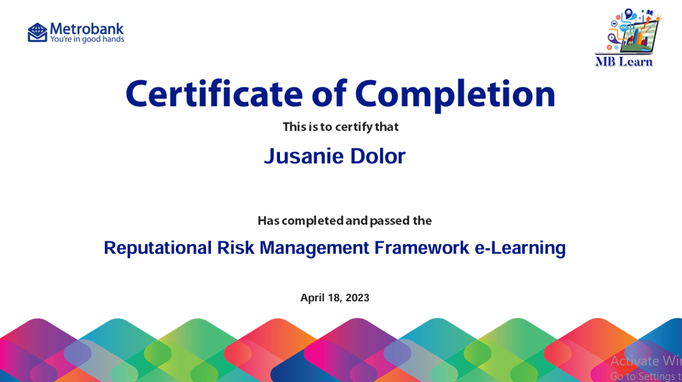Reputational Risk Management Training