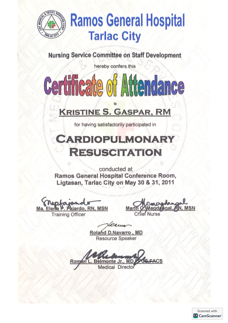 Certificate of Attendance