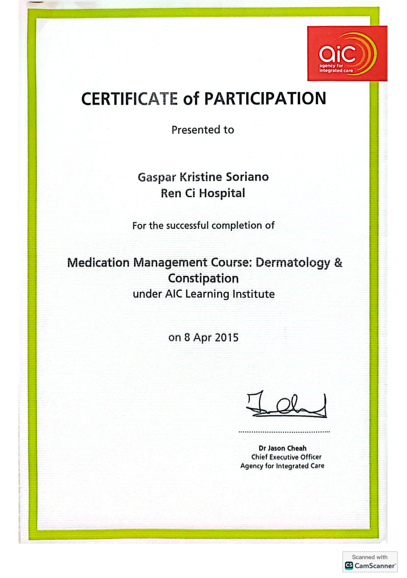 Certificate of Participation
