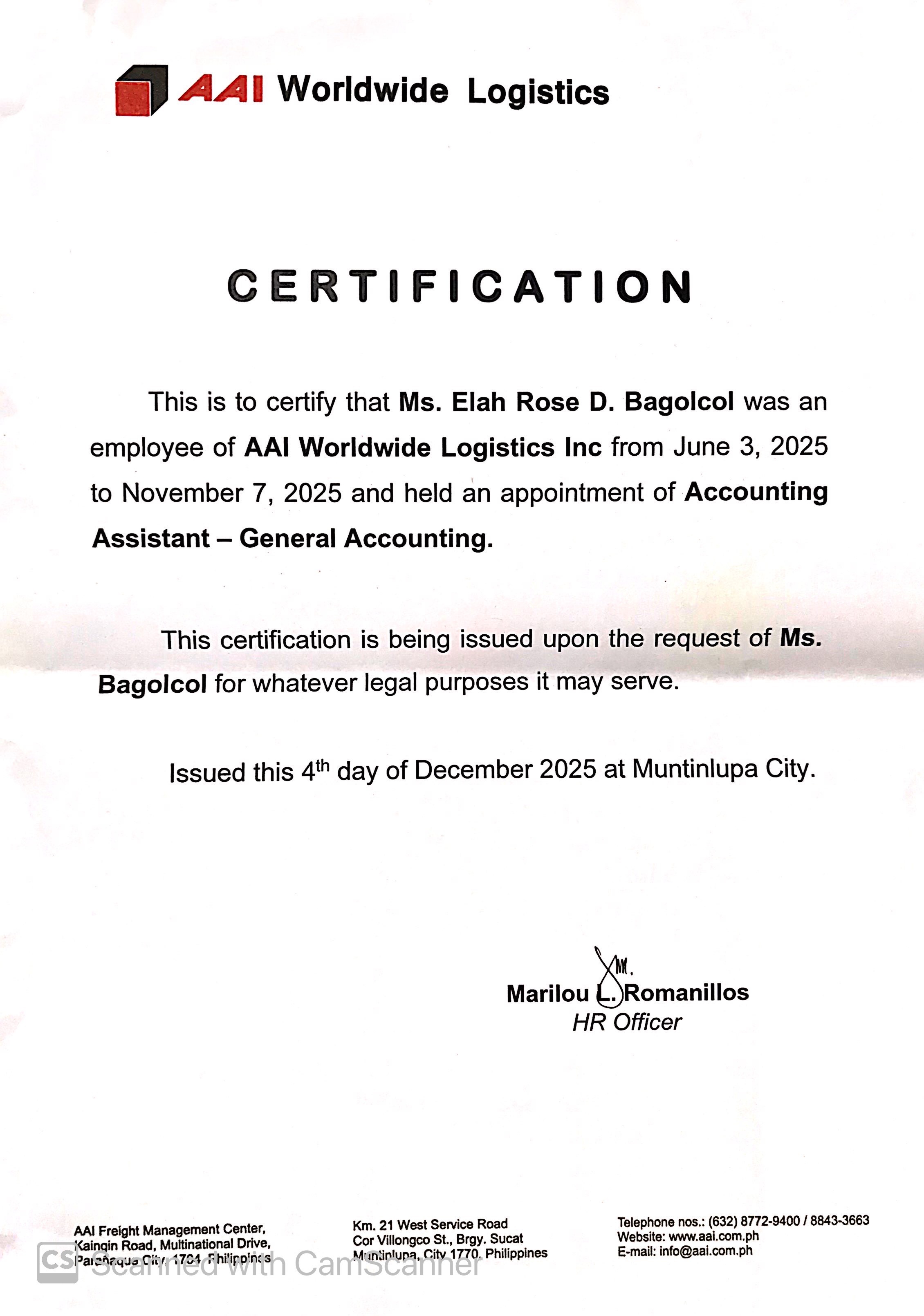 COE- AAI WORLDWIDE