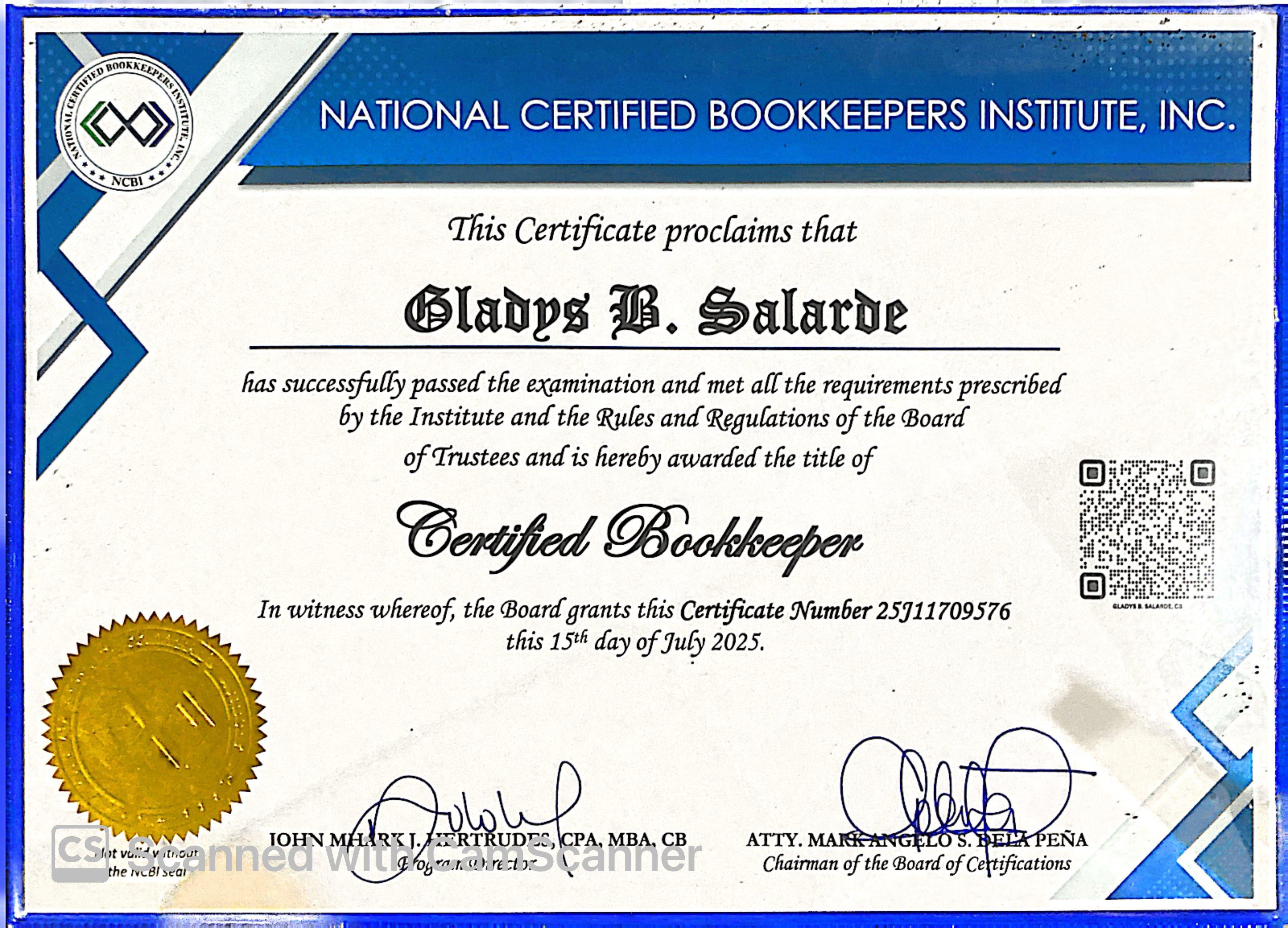 National Certified Bookkeeper