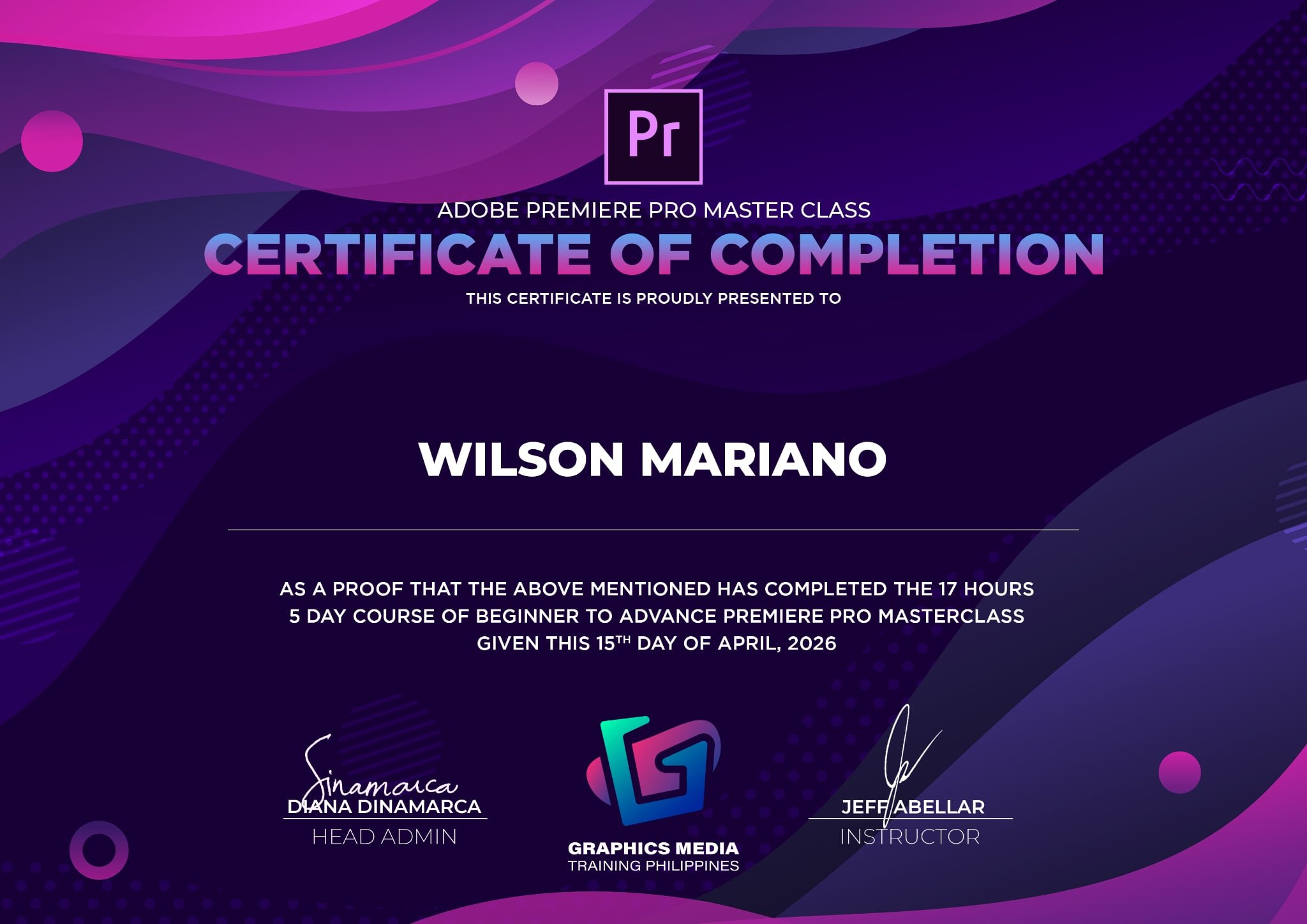 Video Editor Certificate