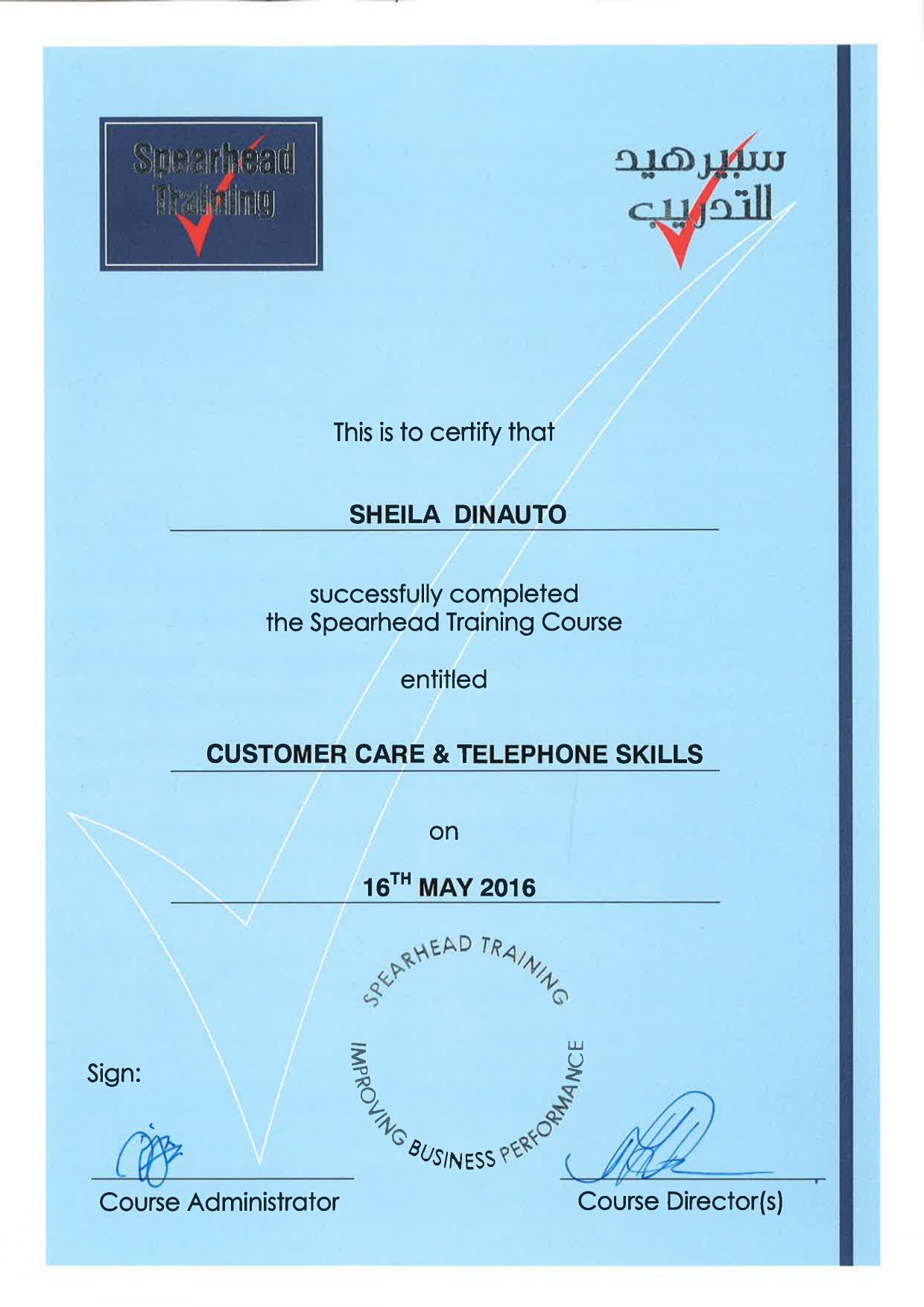 Customer Care & Telephone Skills