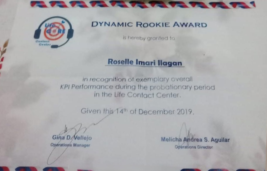 Rookie Award