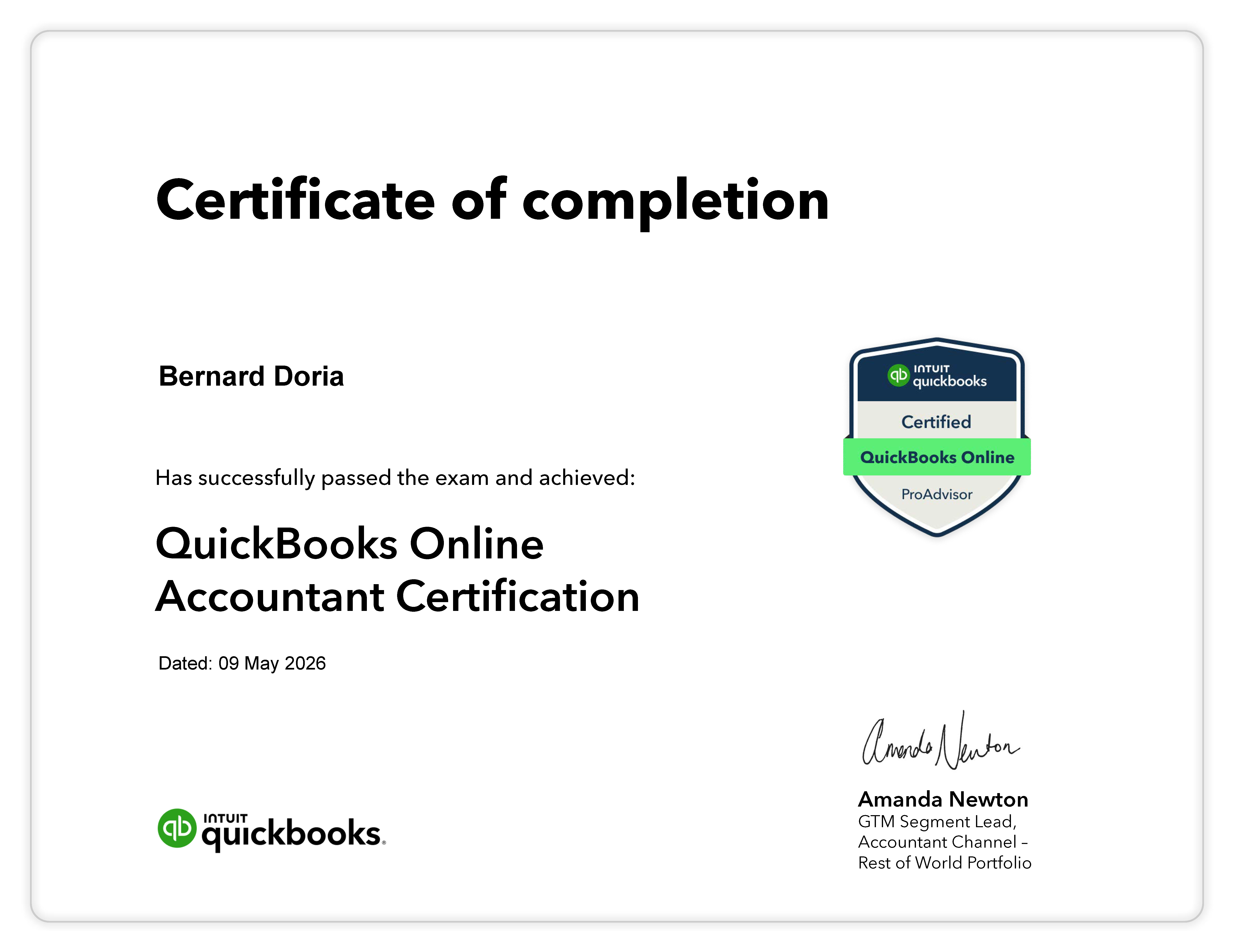 QuickBooks Online Accountant Certification